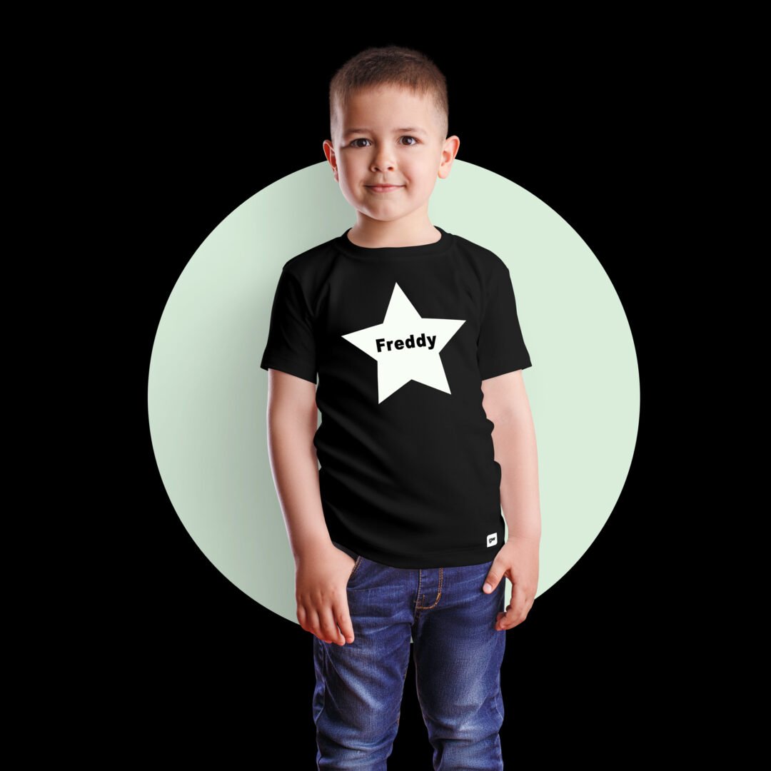 Personalised Star Glow in the Dark Tshirt