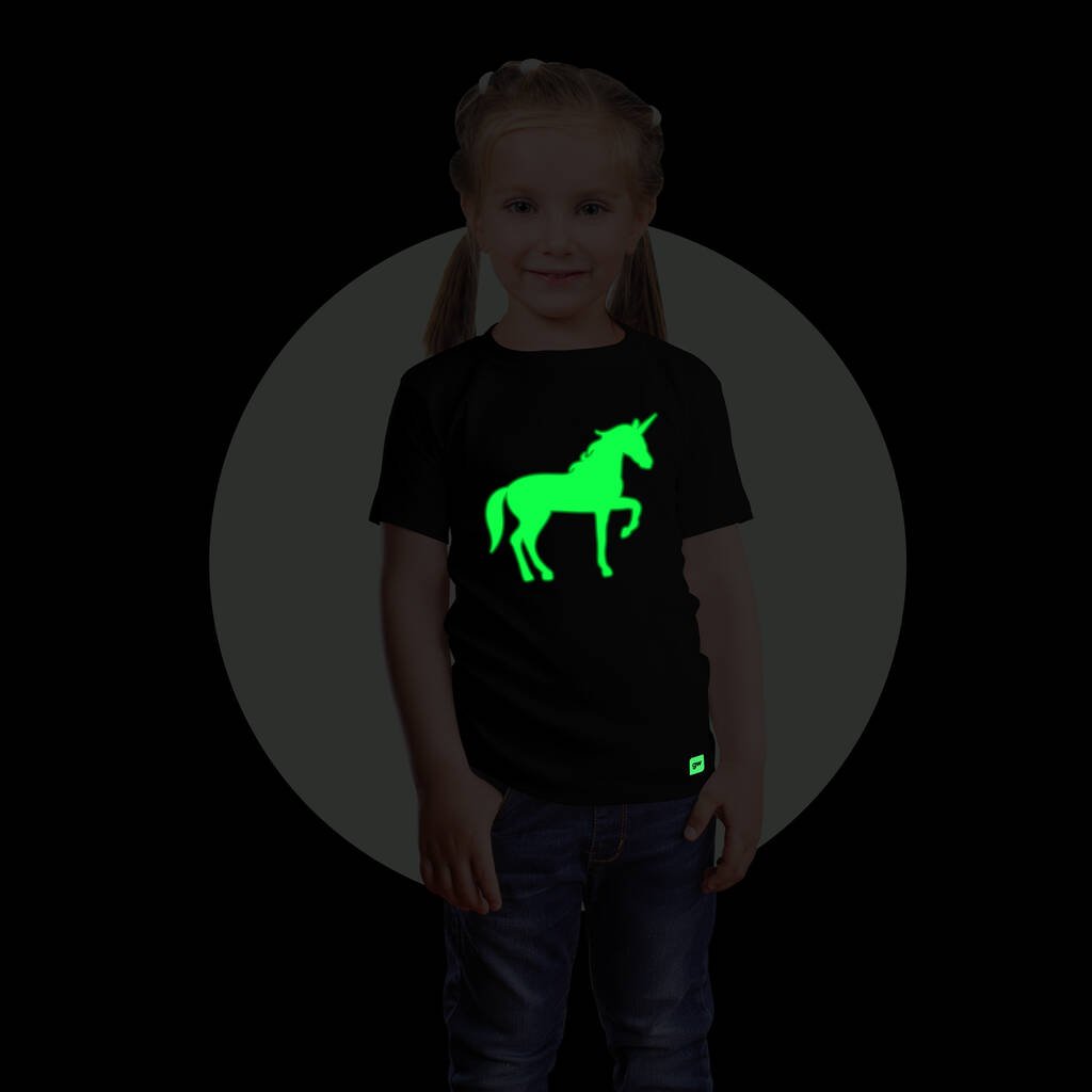 glow in the dark unicorn tshirt